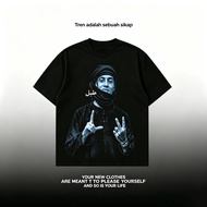 KATUN Arabic Aqeel Central Cee T-shirt | Hip Hop Style Distro T-Shirt Wanita & Men's 24s Combed Cott