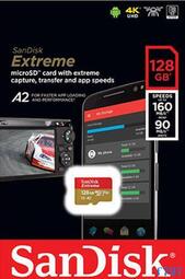 SanDisk 128GB 128G Extreme microSDXC SD 160MBs A2 手遊 記憶卡