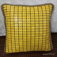 ⊕ Car Mahjong Mat Backrest Summer Bamboo Pillowcase Cushion Summer Sofa Cushion Office Core-Free B9X
