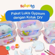 Bu Guru Ria - Gypsum painting package with box Diy gypsum painting kit 3d gypsum painting statue