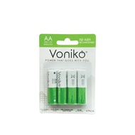 VONIKO Rechargeable Ni-MH Battery HR6 1.2V AA 2000mAh (4pcs)