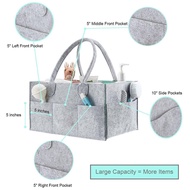 【17qi】Women Travel Organizer Felt Cloth Insert Bag Multi-pockets Travel Bags Multifunctional Storage Baby Diaper Wet Mommy Bag In Car