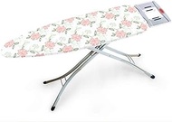 Indoor Ironing Board, Double Steel Pipe Stable Ironing Board Portable Steam Iron Holder, Floral Print Cotton Cover 152387CM Ironing Boards (Color : A, Size :