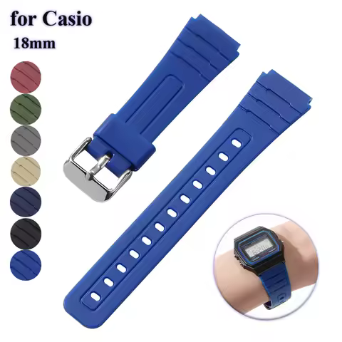 18mm Soft Silicone Watch Strap for CASIO F91W W-800H for W800H SGW400 F91W F84 F105/108 A158/168 AE1