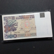 Gepok/100 Lembar Uang Kertas Asing Guinee 100 Cent Francs