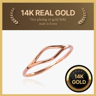 [Helene Jewelry] 14K real gold Wedge gold ring