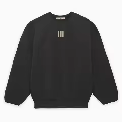 Adidas Fear of God Essentials Men's Training Crewneck Sweatshirt Black/White/Red Sportswear for Work