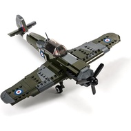 【Ready Stock】Spitfire Jet Military Army Fighter Building Bricks Set with 1 Figure 290 Pieces Air-For