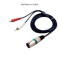 Audio cable jack 1 xlr male to 2 rca quality atn cable rca cable xlr cable