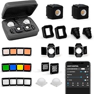 Lume Cube 2.0 Professional Lighting Kit | 20-Piece LED Lighting Kit with Diffusion and Gels | Adjustable Brightness, Bluetooth Control, Waterproof, Indoor Studio &amp; Outdoor Use, for Photo and Video
