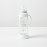 Giggles Printed Glass Feeding Bottle with Cover - 240 ml