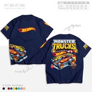 Hotwheels Monster Trcuk Hot Wheels Children's T-shirt Age 0 1 2 3 4 5 6 7 8 9 10 11 Years Cotton Mat