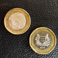 koleksi koin 1 dollar singapura