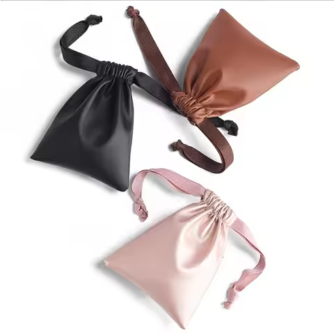 Pu Leather Gift Bags 8x10cm 9x12cm 10x15cm 13x17cm Makeup Jewelry Drawstring Pouches Luxury Watch Du