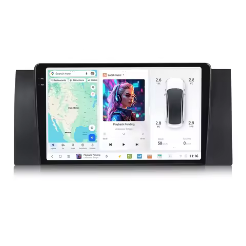 ZJZ MEKEDE DUDU AUTO 2K Multimedia Android Screen Radio 2 DIN FM WIFI BT 4G for BMW E39 E53 X5