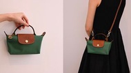 💜Longchamp龍驤包 鼠尾草綠 迷你單手把餃子包 手提斜挎包 通勤女包 Longchamp Mini Handbag