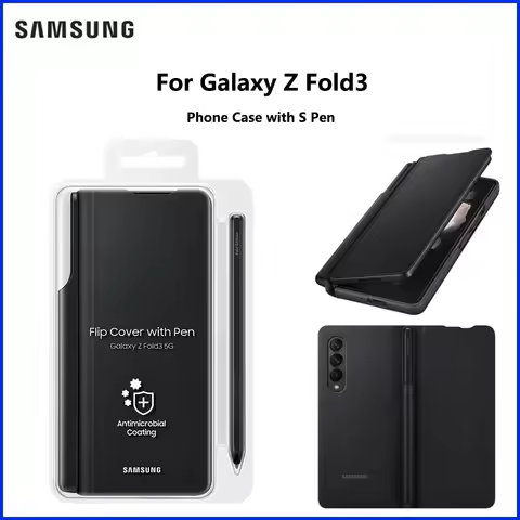 Original Samsung Galaxy Z Fold 3 Phone Case with S Pen Protective Cover Heavy Duty Shockproof Smartp
