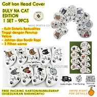 Golf Iron Set Cover White Not Dully Na Cat Premium PU Leather 1 Set = 9pcs