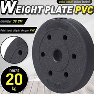 BG SPORT PVC WEIGHT PLATE WEIGHT TRAINING PLATE DUMBBELL PLATE 20KG DS