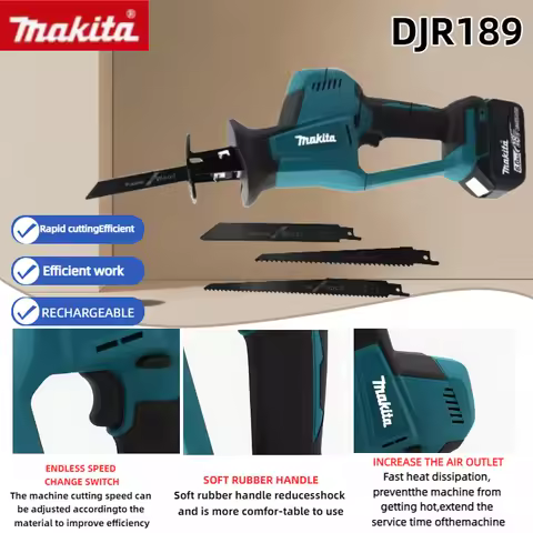 Makita DJR189 Cordless Electric Reciprocating Saw Portable Saw Wood Cutting Tool Brushless Rechargea