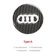 Audi | Car Steering Wheel Carbon Fiber Stickers Emblem Sticker For Audi A3 A4 A6 Q3 Q7 Q2 Q5 S3 A4L