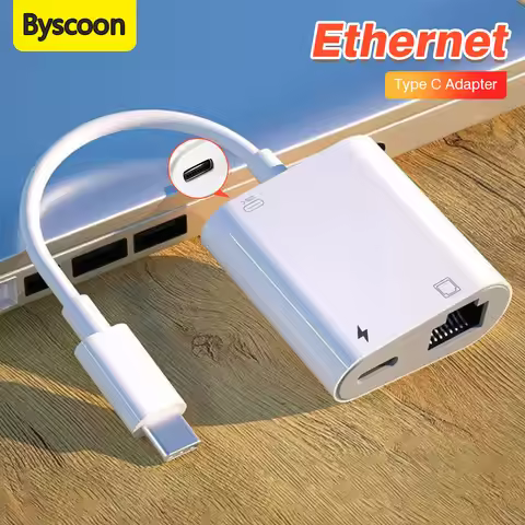 3 In 1 Type C to RJ45 Ethernet Adapter With Charging Port Compatible For Laptop Xiaomi Oppo Apple Un