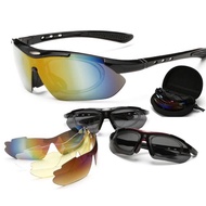 4 pcs lens + 1 pcs polarise sunglasses for sports, cycling or under sunlight uv lens