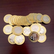 Uang Koin Asing China 10 Yuan Koin Bimetal Commemorative Peringatan 90