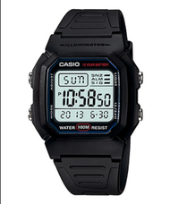 W-800AEQ-110W Casio Digital นาฬิกาข้อมือคาสิโอ ดิจิตอล ทรงสปอร์ต แบตเตอรี่10 ปีสายยางกันน้ำ 100m นาฬ