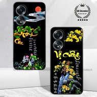Oppo A58/ A78 / A58 5G / A78 5G case printed with the words wealth, fortune, and peace of mind SUPER