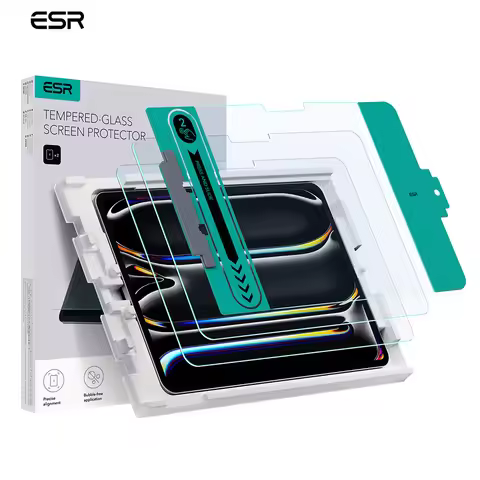 ESR 2 Pack Screen Protector for iPad Pro 11/13 Tempered Glass Film with Easy Application Tray HD Air
