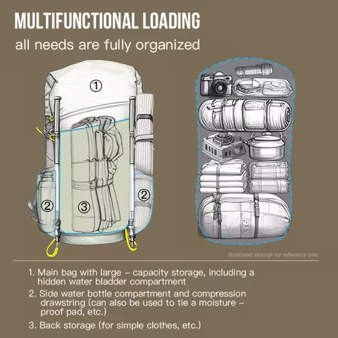 AONIJIE 30L FH2530 Outdoor Bags Hiking Bag Ultralight for Men Women Large Capacity Trail Running Cam