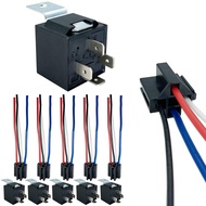 irhapsody 4-pin 40/30AMP 12V DC Relay Kit, SPST Automotive Relay, Pack of 6