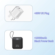 LYNXZ 3pcs/set 10000mAh Max22.5W DX429 Power Bank + 1.2M 60W Phone Cable + 3-pin 30W UK Plug