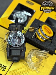 คาร์บูเคเหลี่ยม PWK คาร์บูงานCPO ขนาด26 28 30 32 34 พร้อมยางคอหลีด นมหนูน้ำมันอากาศ เข็มเร่ง สินค้าค