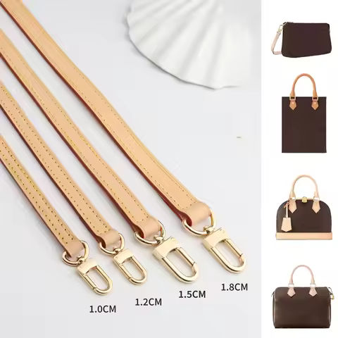 Genuine Leather Bag Strap Shoulder Straps for LV Pochette Accessories Bags Handbag Adjustable Replac