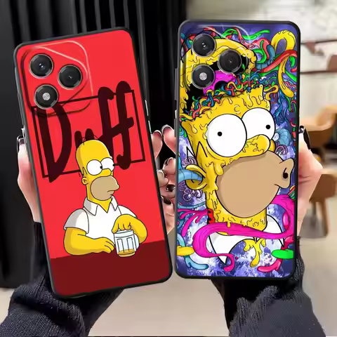 Case for Honor 8X X9a X7 70 200 400 Lite X5b Magic5Lite X8 90 X6 Black Soft Phone Cover Funny Homer 
