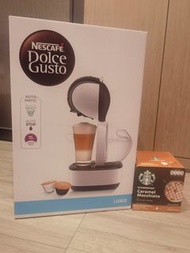 全新Nescafé Dolce Gusto咖啡機白色連三盒星巴克膠囊咖啡