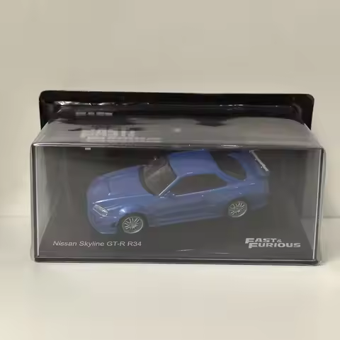 Diecast IXO 1/43 Scale SKYLINE GT-R R34 Movie Car 2R Alloy Car Model
