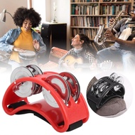 Elliptical Tambourine Percussion Jingle Foot Bell Cajon Box Drum Accessories Gift