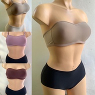 Eve Shapes Terno Set Panty Bra Amber Bandeau Bra Nonwire Bra Strapless Bra Seamless Panty 32AB 34AB 