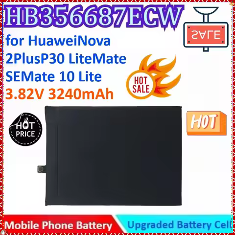 New 3240mAh 3.82V HB356687ECW Mobile Phone Battery for Huawei Nova 2Plus P30 Lite Mate SE Mate 10 Li