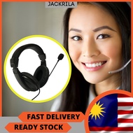 🔥READY STOCK🔥JACKRILA S-750 Professional Customer Service microphone and headphone Black 3.5mm plug