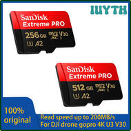 IUYTH SanDisk Extreme PRO Micro SD 32GB 256G 512GB 64GB 1TB UHS-I Memory Card Micro SD TF Card 200MB/s C10 U3 V30 A2 4K for Camera DJI WRHTN