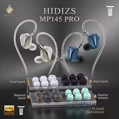 HIDIZS MP145 PRO HiFi Earphones 14.5mm Ultra-Precision Nano-Grade Planar Magnetic Driver Gaming In-E