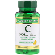 Natures Bounty Vitamin C 500 mg 1000 mg with Rose hips วิตามินซี