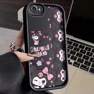 For iPhone 6 Plus 6s Plus 7 Plus 8 Plus 5 5s Se 2020 Case Baku Kuromi Full Lens Cover Camera Protect Thicken All Inclusive Shockproof Softcase