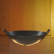 Wok Carbon Steel Wok Dual Handle Seasoned