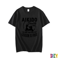 Text In The Unique Aikido Martial Edition Classic Club Dj Pride Service S5Xl Yellow Pink Great Cute Summer Oversize