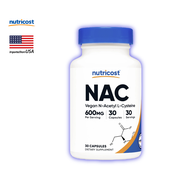 นูทรีคอสท์ แนค 600 mg x 30 แคปซูล Nutricost NAC DSCT /กินร่วมกับ เอแอลเอ ไบโอติน คอลลาเจน กลูต้าไธโอ